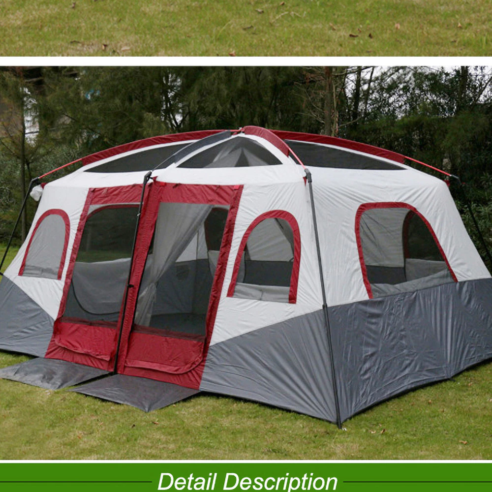 Cheap Goat Tents Large Camping Tent Outdoor Big Family Tent 8 10 12 Person Party Tent Waterproof Cabin Camp Anti UV Marquee Tents Tents 